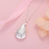 925 Sterling Silver Frame Pendant Necklace 18 Inch Chain Wedding Jewelry Gift