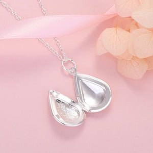 925 Sterling Silver Frame Pendant Necklace 18 Inch Chain Wedding Jewelry Gift