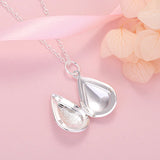 925 Sterling Silver Frame Pendant Necklace 18 Inch Chain Wedding Jewelry Gift
