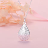 925 Sterling Silver Frame Pendant Necklace 18 Inch Chain Wedding Jewelry Gift