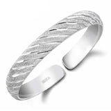 925 Silver Geometry Cuff Bracelet Female Bangle PABEYN Jewelry