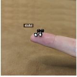 925 Sterling Silver Geometry Screw Stud Earrings for Women