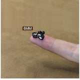 925 Sterling Silver Geometry Screw Stud Earrings for Women