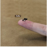 925 Sterling Silver Geometry Screw Stud Earrings for Women