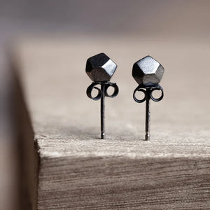 925 Silver Geometry Stud Earrings Girls Punk Vintage Party Earrings