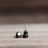 925 Silver Geometry Stud Earrings Girls Punk Vintage Party Earrings