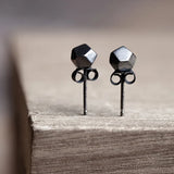 925 Silver Geometry Stud Earrings Girls Punk Vintage Party Earrings