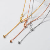 925 Silver Gilded Stretch Necklace w/ Adjustable Chain