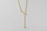 925 Silver Gilded Stretch Necklace w/ Adjustable Chain