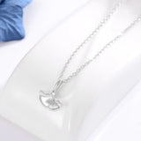925 Silver Ginkgo Leaf Pendant Necklace Choker Gift Jewelry