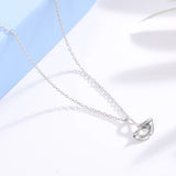 925 Silver Ginkgo Leaf Pendant Necklace Choker Gift Jewelry