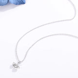 925 Silver Ginkgo Leaf Pendant Necklace Choker Gift Jewelry