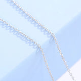 925 Silver Ginkgo Leaf Pendant Necklace Choker Gift Jewelry