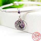 925 Silver Girl Shopping Bag Crown 15th Bday Dangle Charm Fit Bracelets