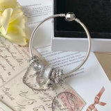 925 Silver Glass Beads Pendant DIY Jewelry for Women