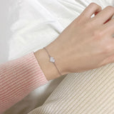 925 Silver Glitter Diamond Love Bracelet Romantic Gift