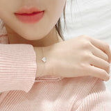 925 Silver Glitter Diamond Love Bracelet Romantic Gift