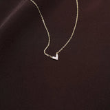 925 Silver Glitter Diamond Love Necklace Wedding Jewelry