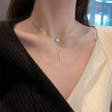 925 Silver Glitter Diamond Double Necklace - Fine Jewelry
