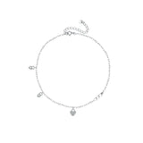 925 Silver Heart Zircon Bracelet for Women