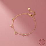 925 Silver Heart Zircon Bracelet for Women
