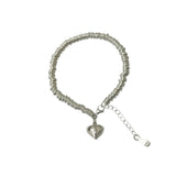 925 Silver Love Charm Bracelet Circle Moveable