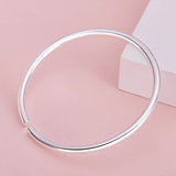 925 Sterling Silver Open Bracelets Bangles For Women Jewelry