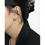 925 Silver Water Droplets Hoop Earrings Platinum Plating