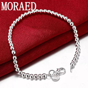 925 Silver/Gold Beads Bracelet Women Wedding Charm Jewelry
