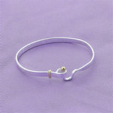 925 Silver Bead Bangle Bracelet for Women Wedding Charm Party Jewelry