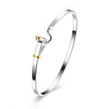 925 Silver Bead Bangle Bracelet for Women Wedding Charm Party Jewelry