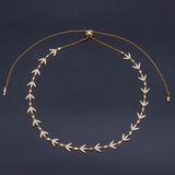 925 Silver Crystal Bay Leaf Necklace Chain for Ladies