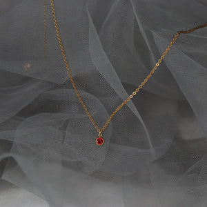 925 Silver Zircon Pendant Necklace Classic Jewelry for Women