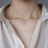 925 Silver Zircon Pendant Necklace Classic Jewelry for Women