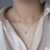 925 Silver Zircon Pendant Necklace Classic Jewelry for Women
