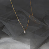 925 Silver Zircon Pendant Necklace Classic Jewelry for Women