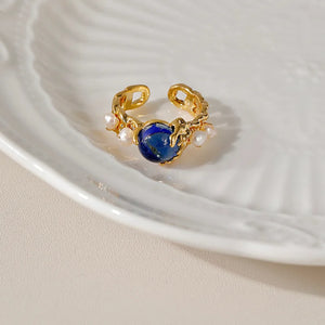 925 Silver Pearl Zircon Ring for Women - Retro Versatile Jewelry