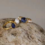925 Silver Pearl Zircon Ring for Women - Retro Versatile Jewelry