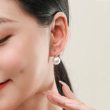925 Silver Faux Pearl Drop Dangle Earrings for Women