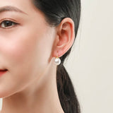 925 Silver Faux Pearl Drop Dangle Earrings for Women