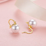 925 Silver Faux Pearl Drop Dangle Earrings for Women