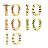 925 Silver Small Circle Ear Hoop Earrings Women Birthday Party Jewelry