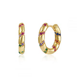 925 Silver Small Circle Ear Hoop Earrings Women Birthday Party Jewelry