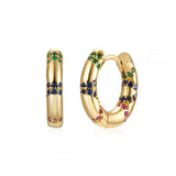 925 Silver Small Circle Ear Hoop Earrings Women Birthday Party Jewelry