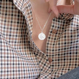 925 Silver Dollar Coin Pendant Necklace 1988 American Queen Head