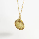 925 Silver Dollar Coin Pendant Necklace 1988 American Queen Head