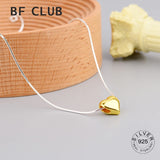 925 Silver Heart Sparklin Chain Necklace For Women Chocker