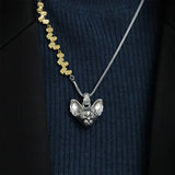 925 Silver Leaf Chain Choker Necklace Fine Jewelry