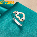 925 Sterling Silver Love Heart Ring For Women Engagement Wedding Charm Party Jew