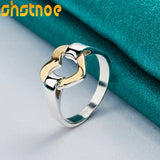 925 Sterling Silver Love Heart Ring For Women Engagement Wedding Charm Party Jew